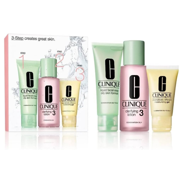Clinique Large 3-Step Skincare Set For Combination Oily Skin