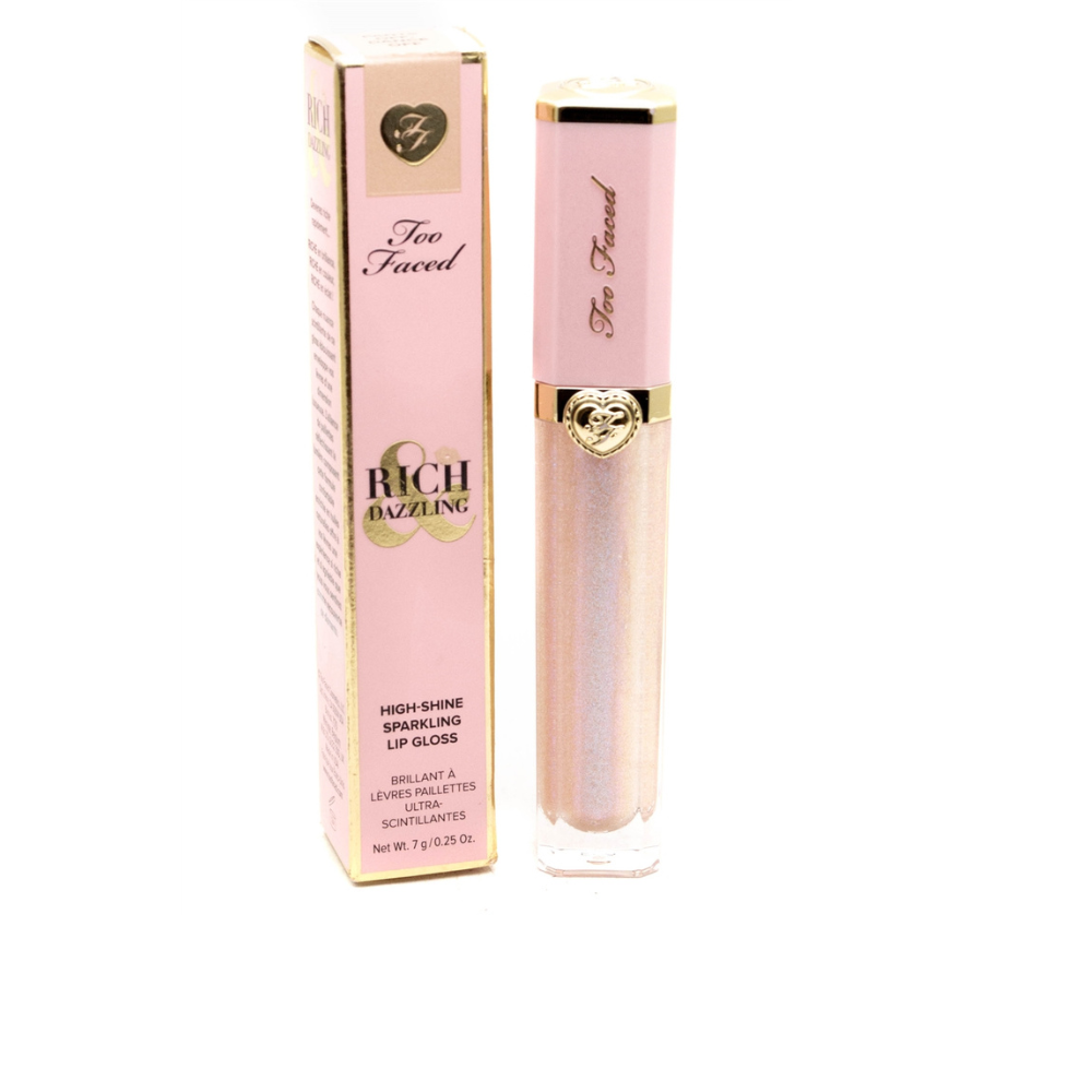 Too Faced Rich Dazzling High Shine Sparkling Lip Gloss- Pants Off+Dance Off