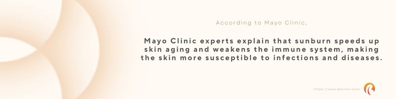 Sunburn leaves permanent harm even though the color may ultimately disappear. Sun rays contain ultraviolet (UV) radiation. Repeated exposure to UV raises your risk of developing skin cancer. According to the American Academy of Dermatology (AAD), just one scorching sunburn during childhood or teen years can double the risk of melanoma. For instance, certain people are at an increased risk of developing skin cancer. People who burn easily. People with blond or red hair. Those using tanning beds or have been sun exposed for a long time. Those with weak immune systems. However, skin cancer can affect people of all skin tones. In fact, the American Academy of Dermatology claims that because it might be harder to identify, skin cancer is frequently detected later in persons with darker skin tones. According to the Skin Cancer Foundation (SCF), sunburns also speed up aging. Sunburn can have a long-term negative impact on the skin's appearance by causing hyperpigmentation, increased freckling, and uneven skin tone. Free radicals can destroy collagen and speed up the aging process.