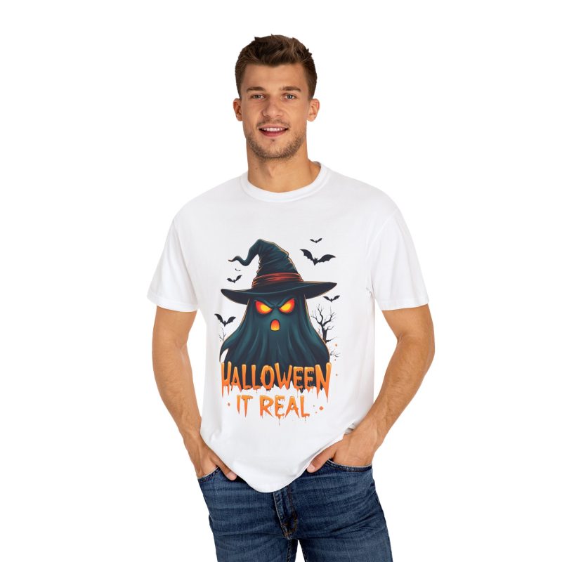 Halloween It Real Unisex Garment-Dyed T-shirt - Image 4