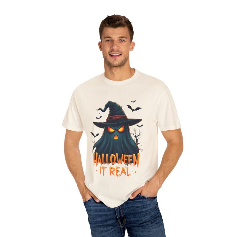 Halloween It Real Unisex Garment-Dyed T-shirt - Image 8