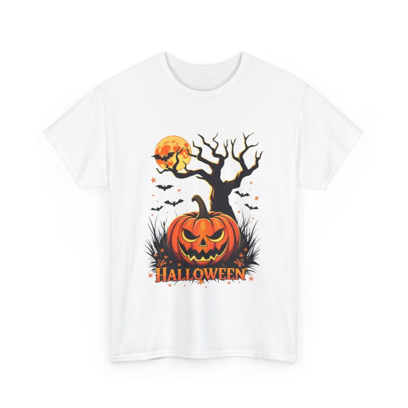 Pumpkin Party Halloween Unisex Heavy Cotton Tee - Image 3