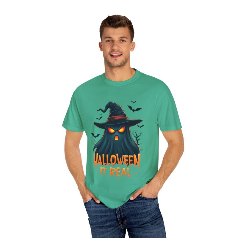 Halloween It Real Unisex Garment-Dyed T-shirt - Image 44